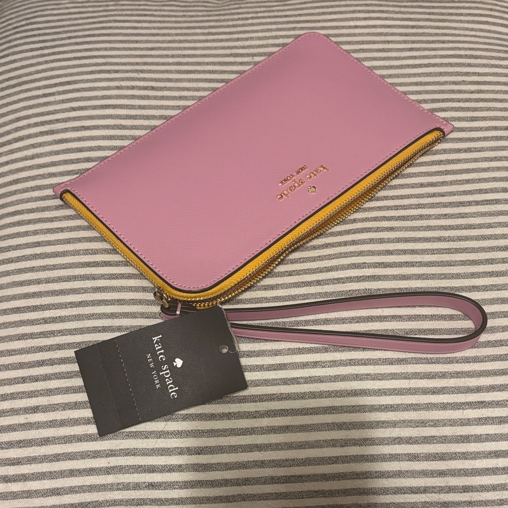 Kate Spade Pink and Yellow Wristlet